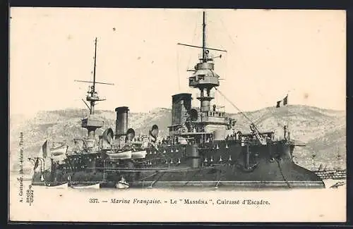 AK Cuirassé d`Escadre Le Masséna, Marine Francaise, Kriegsschiff