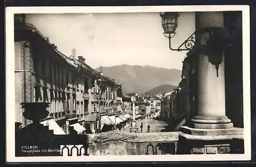 AK Villach, Hauptplatz mit Görlitzer aus der Vogelschau