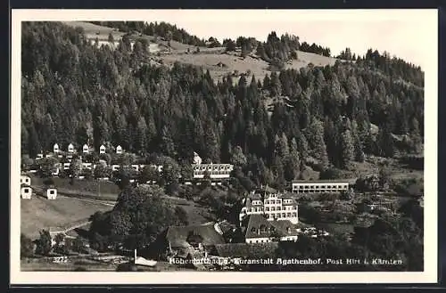 AK Hirt /Kärnten, Agathenhof, Panorama mit Kuranstalt