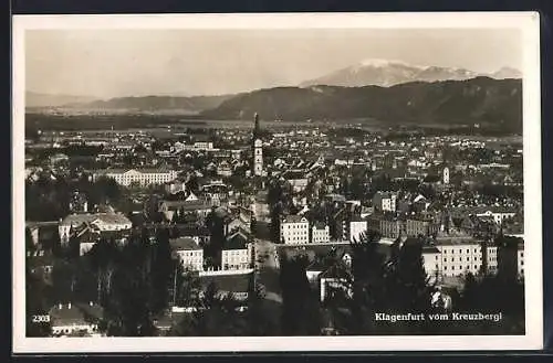 AK Klagenfurt, Teilansicht vom Kreuzbergl