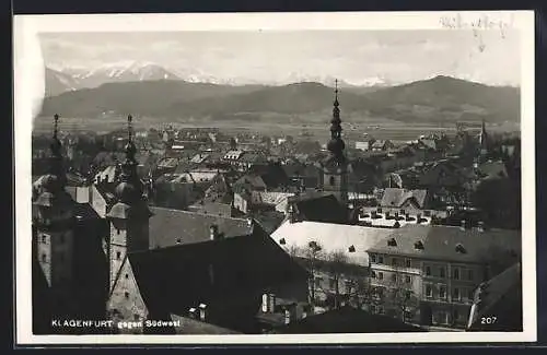 AK Klagenfurt, Ortsansicht gegen Südwest