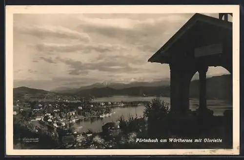 AK Pörtschach a. Wörthersee, Ort mit Gloriette