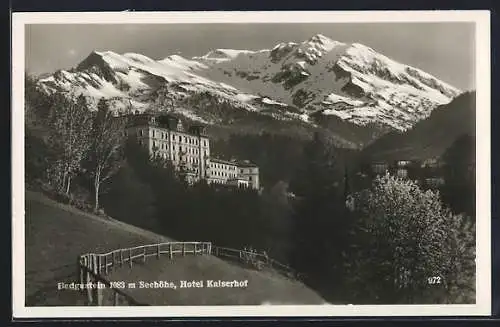 AK Bad Gastein, Hotel Kaiserhof mit Alpen