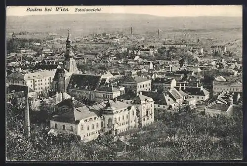 AK Baden bei Wien, Totalansicht von oben