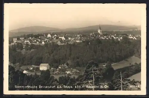 AK Drosendorf a. d. Thaya, Totalansicht von oben