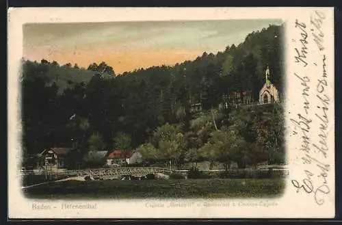 AK Baden /Helenenthal, Capelle Mariahilf und Restaurant zur Cholera-Capelle