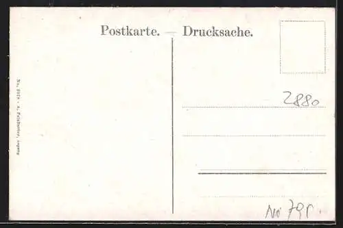 AK Kirchberg am Wechsel, Ortsansicht mit umliegenden Hügeln