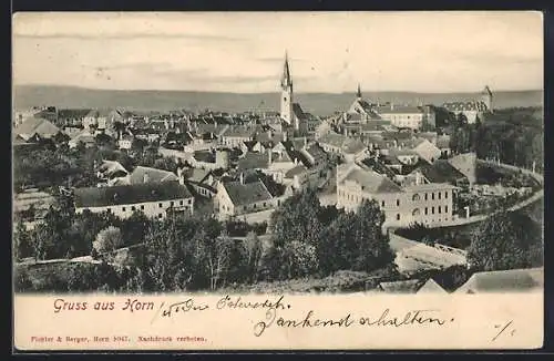 AK Horn, Generalansicht, Blick zum Kirchturm