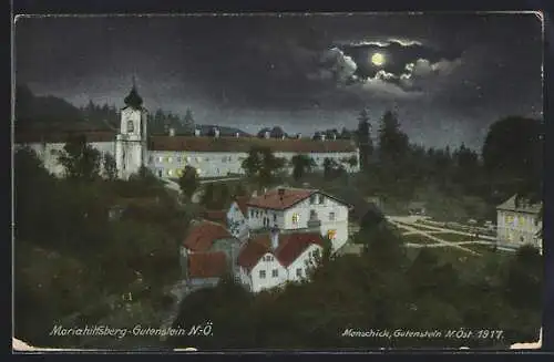 AK Mariahilfsberg-Gutenstein /N.-Ö., Kloster bei Nacht