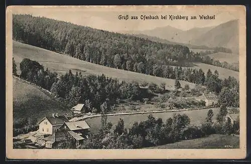 AK Kirchberg am Wechsel, Ofenbach, Segewerk und idyllische Landschaft