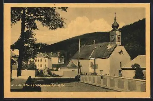 AK Klausen-Leopoldsdorf, Partie an der Kirche