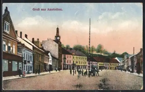 AK Amstetten, Gebäude um den Hauptplatz