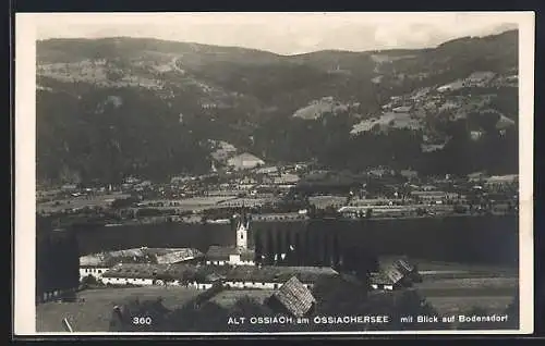 AK Alt Ossiach am Ossiachersee, Ortsansicht mit Blick auf Bodensdorf