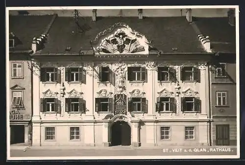 AK St. Veit a. d. Glan, Rathaus mit Prachtfassade