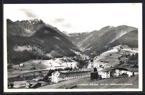 AK Luggau /Kärnten, Ortsansicht mit der italienischen Grenze