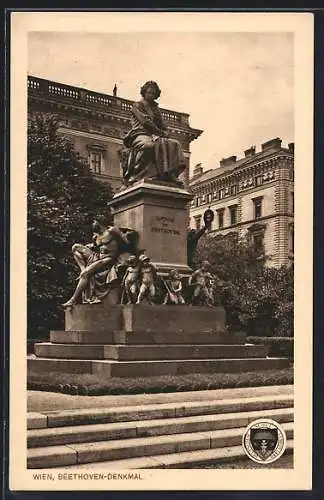 AK Deutscher Schulverein Nr. 209: Wien, Beethoven-Denkmal