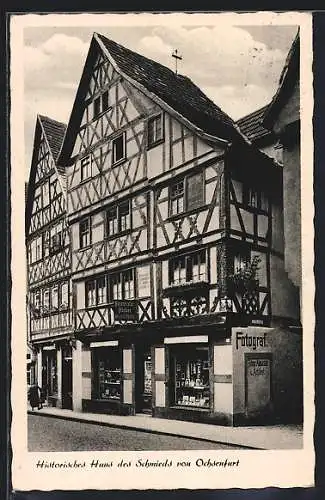 AK Ochsenfurt / Main, Historisches Haus des Schmieds