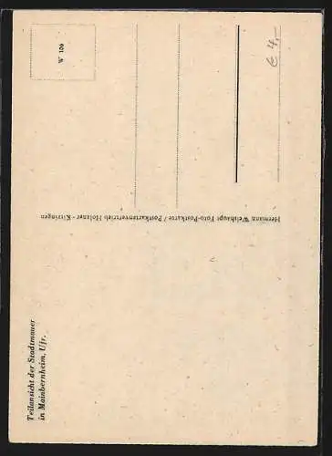AK Mainbernheim /Ufr., Teilansicht der Stadtmauer