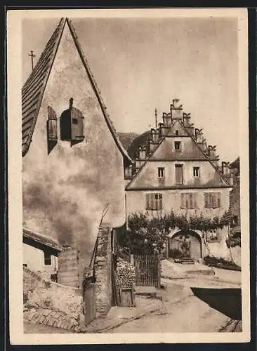 AK Sulzfeld Ufr., Blick auf das alte Bürgerhaus