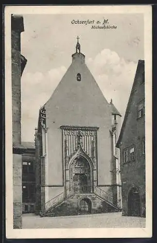 AK Ochsenfurt / Main, Blick zur Michaelskirche