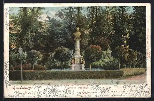 AK Rendsburg, Partie am Lornsen-Denkmal