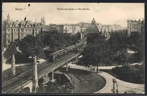 AK Berlin-Schöneberg, Nollendorfplatz und Hochbahn