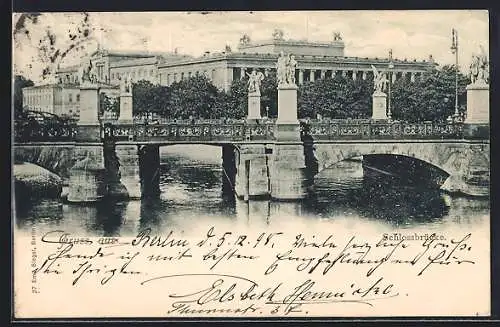 AK Berlin, Blick auf die Schlossbrücke