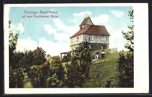 AK Elleben-Riechheim, Thüringisches Bauernhaus auf dem Riechheimer Berg