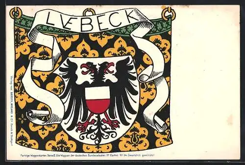 AK Lübeck, das Stadtwappen