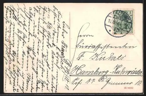 AK Rendsburg, Blick über den Paradeplatz