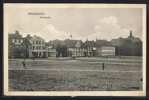 AK Rendsburg, Blick über den Paradeplatz