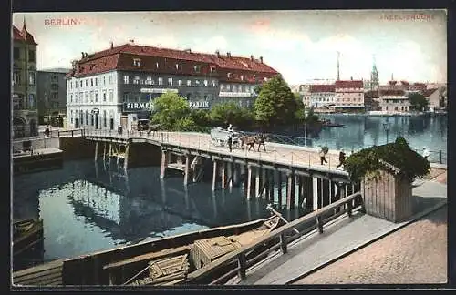 AK Berlin, Inselbrücke an der Wallstrasse