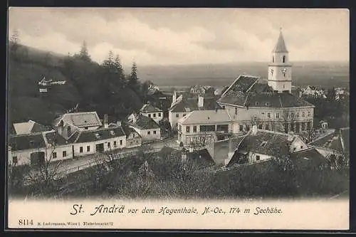 AK St. Andrä vor dem Hagenthale, Ort mit der Kirche