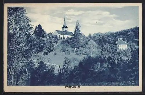 AK Laupen, Ferenbalm, Blick auf Kirche