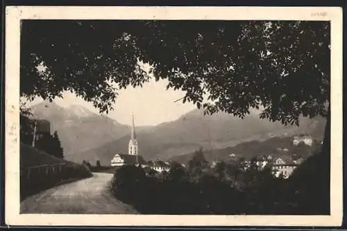 AK Kerns, Strassenpartie mit Kirche