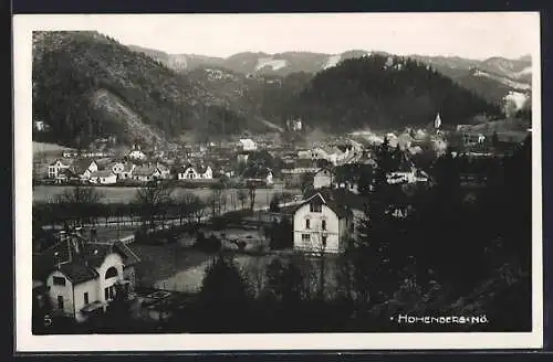 AK Hohenberg, Ortsansicht aus der Vogelschau