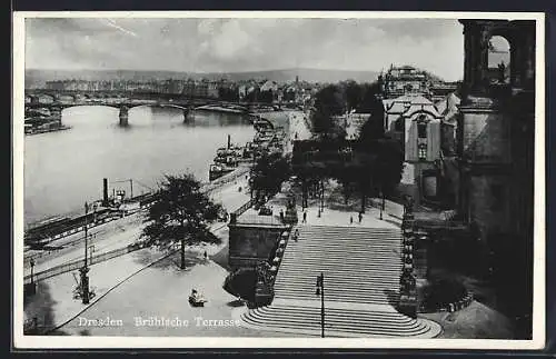 AK Dresden, Brühlsche Terrasse