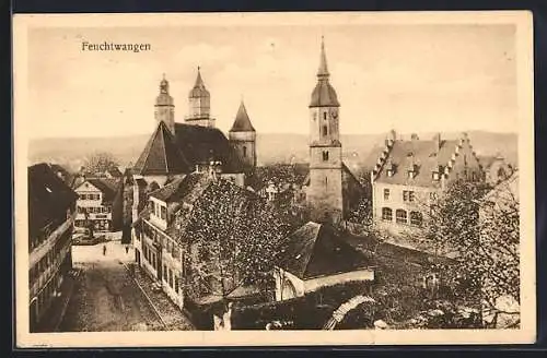 AK Feuchtwangen, Blick in den Ort