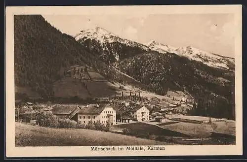 AK Mörtschach im Mölltale, Totale am Bergfuss