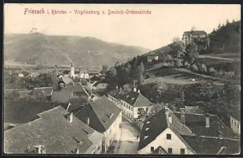 AK Friesach i. Kärnten, Virgilienberg und Deutsch-Ordenskirche