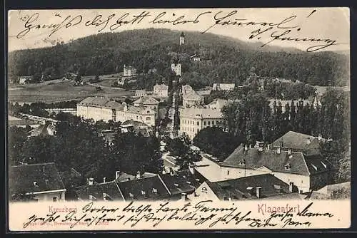 AK Klagenfurt, Teilansicht mit Kreuzberg