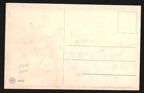 AK Reiter zieht den Hut vor einer Reiterin zu Pferde, Hunde, Scherenschnitt