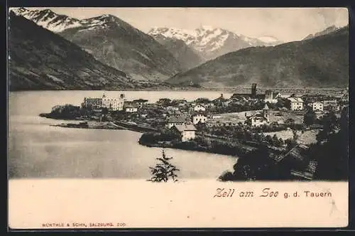 AK Zell am See, Ansicht g. d. Tauern