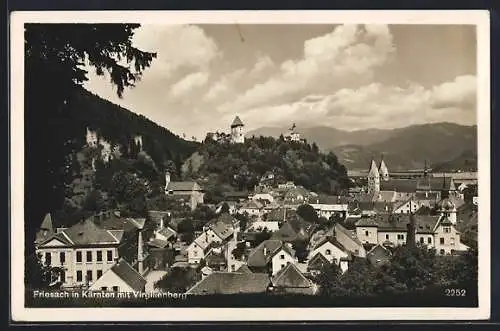 AK Friesach in Kärnten, Ortsansicht mit Virgilienberg