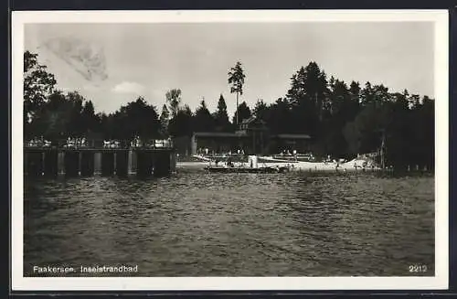 AK Faakersee, Partie aus dem Inselstandbad