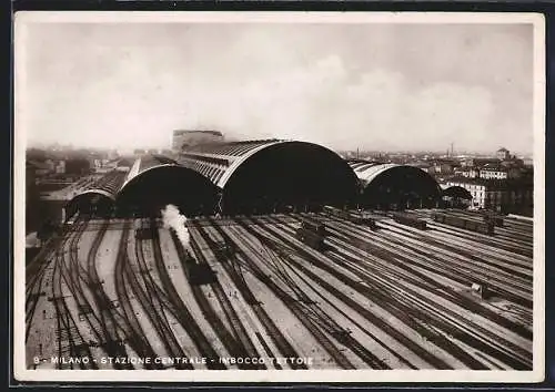 AK Mailand, Blick auf die vielen Gleise am Hauptbahnhof