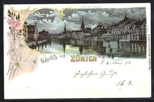 Lithographie Zürich, die Stadt