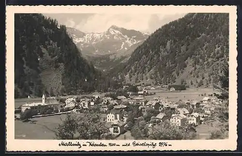 AK Mallnitz, Gesamtansicht mit Geiselspitze