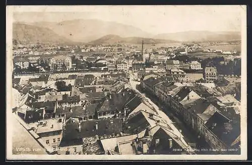 AK Villach, Gesamtansicht vom Stadtpfarrturm aus