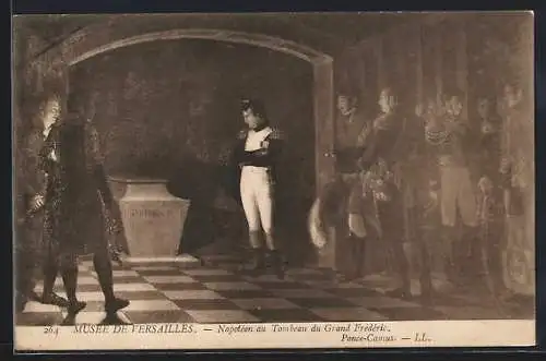 AK Napoleon au towbeau de Grand Frederic, Napoleon am Grab Friedrich des Grossen